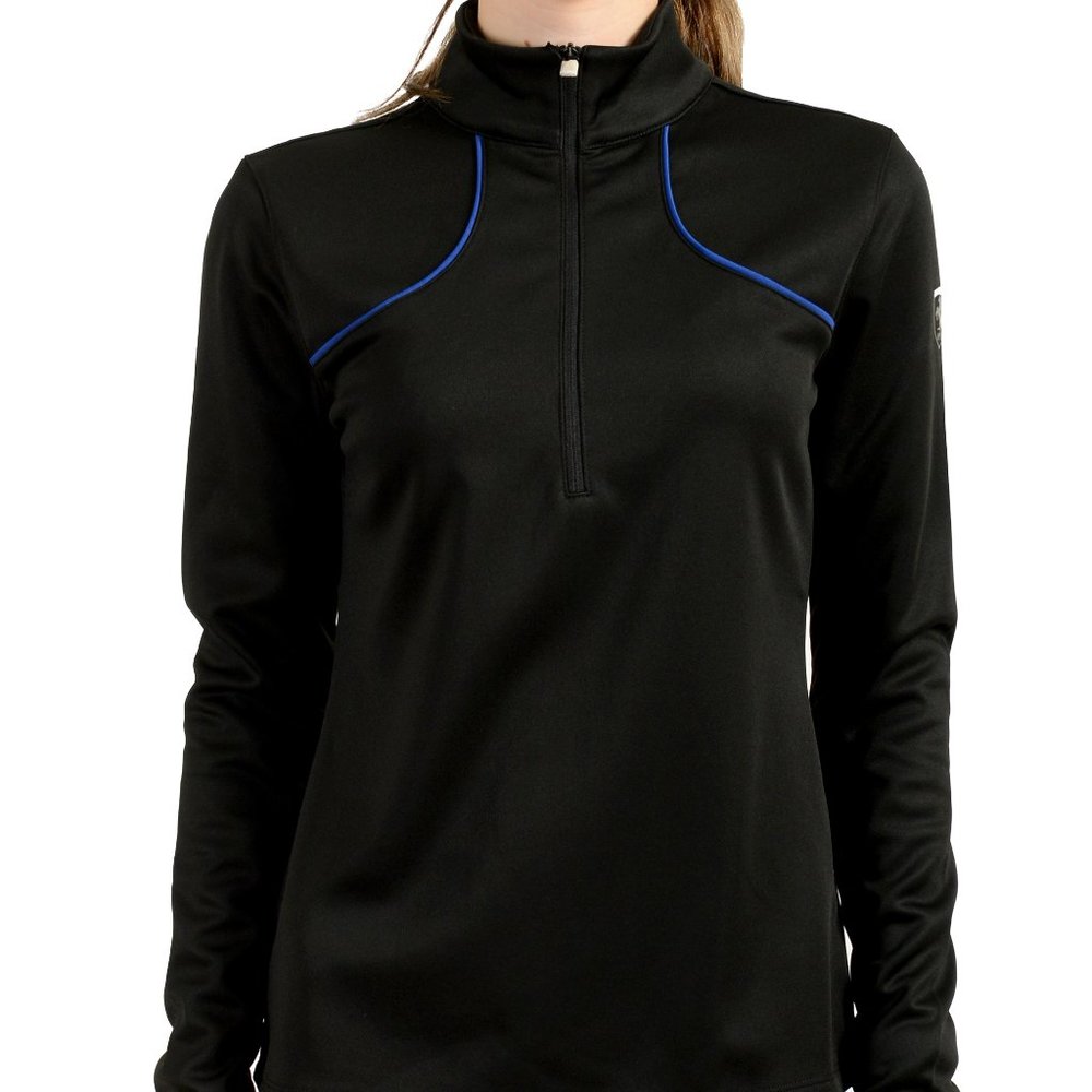 Scuderia Ferrari Women's Black "Half-Zip Inspiration Sphere Element" Shirt